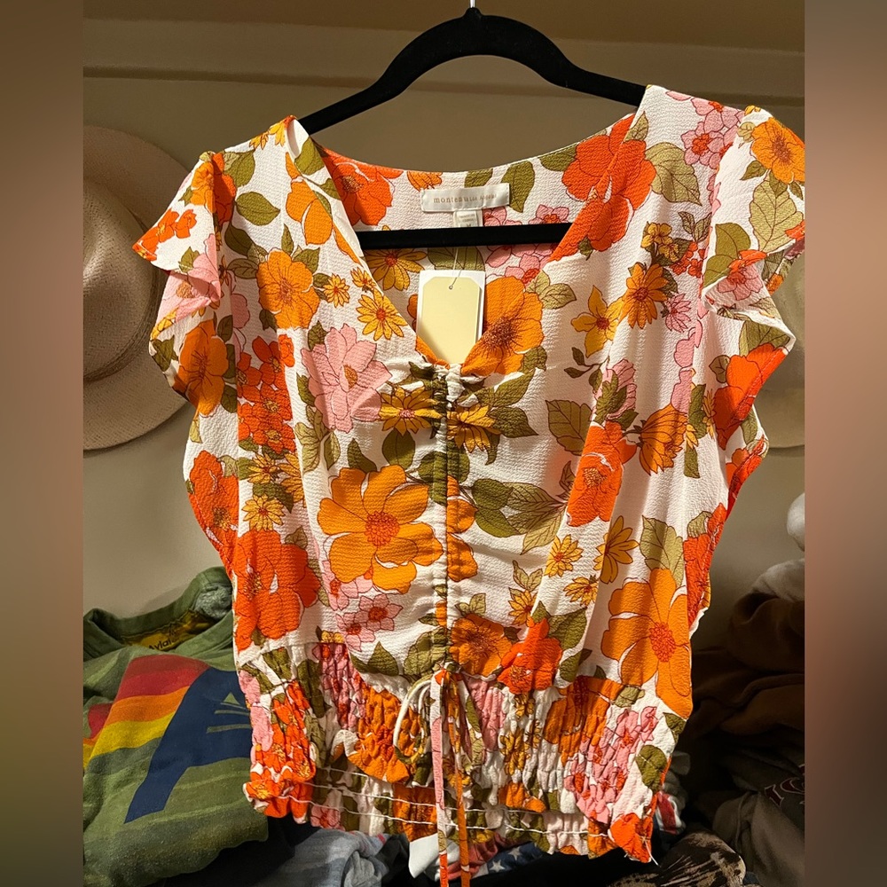 Crop top hippie boho floral